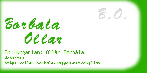 borbala ollar business card